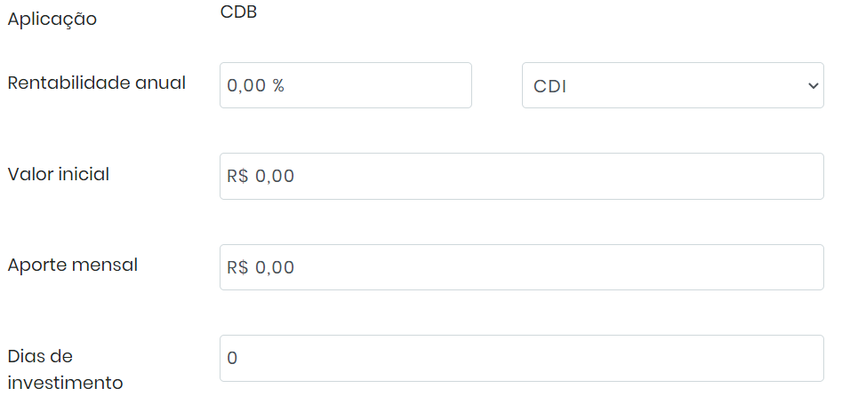 Simulador do CDB Simulador do CDB